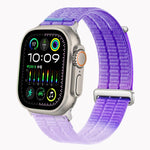Dây đồng hồ đầu kim loại vòng lặp nylon thoáng khí cảm giác mây đôi, dành cho Apple Watch 46mm / 49mm / 45mm / 44mm, dành cho Apple Watch 42mm / 41mm / 40mm / 38mm