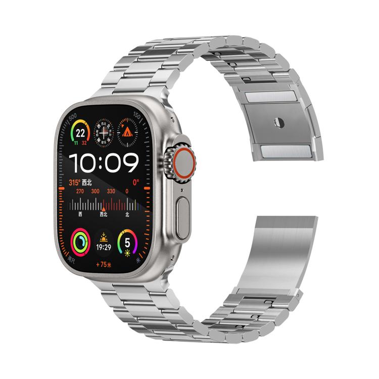 Dây đồng hồ hợp kim titan ba hạt khóa nam châm cho Apple Watch 46mm / 49mm / 45mm / 44mm, cho Apple Watch 42mm / 41mm / 40mm / 38mm