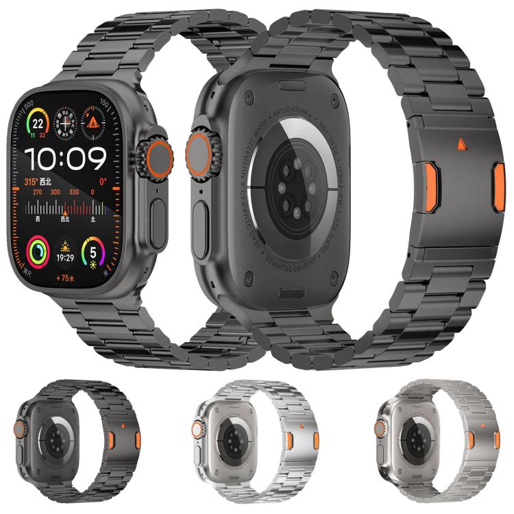 Dây đồng hồ hợp kim titan ba hạt khóa nam châm cho Apple Watch 46mm / 49mm / 45mm / 44mm, cho Apple Watch 42mm / 41mm / 40mm / 38mm