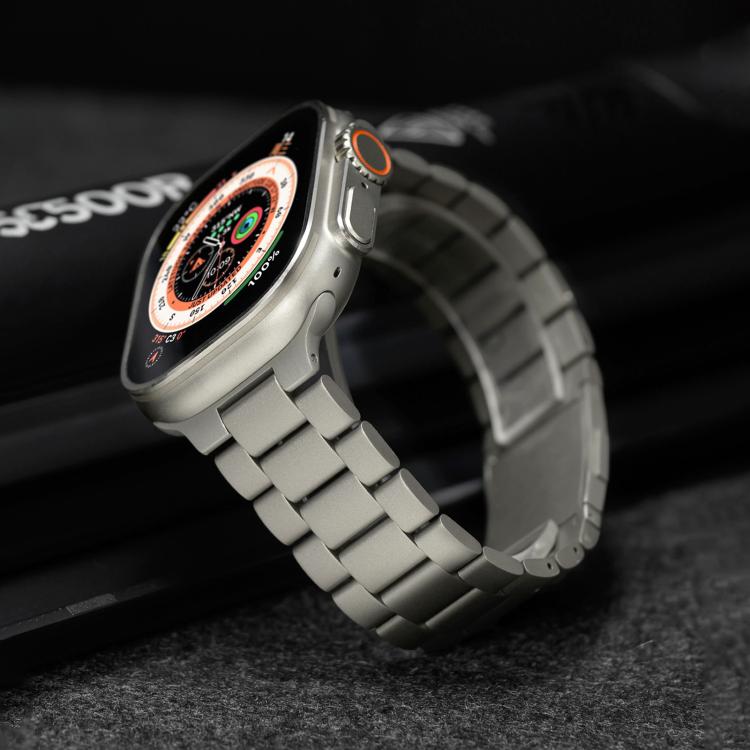 Dây đồng hồ hợp kim titan ba hạt khóa nam châm cho Apple Watch 46mm / 49mm / 45mm / 44mm, cho Apple Watch 42mm / 41mm / 40mm / 38mm