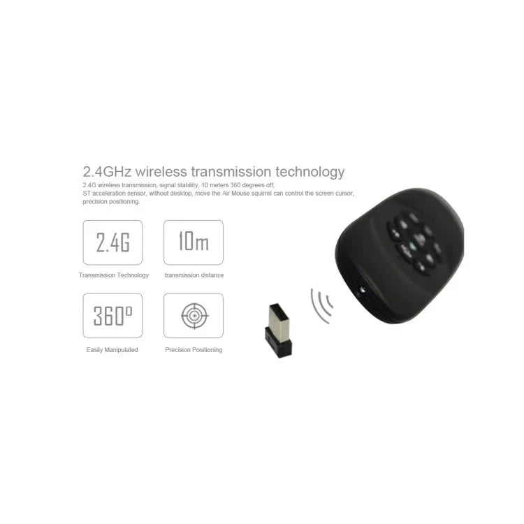 Bàn phím mini không dây C120 2.4G điều khiển chuột từ xa với 3 cảm biến con quay hồi chuyển & 3 cảm biến trọng lực cho PC / HTPC / IPTV / Smart TV và Android TV Box v.v.