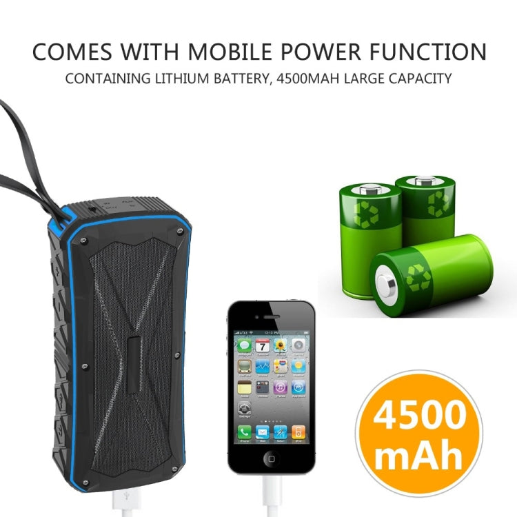 Loa Bluetooth di động siêu trầm Stereo không dây hỗ trợ chống nước IP66, sạc khẩn cấp, rảnh tay, thẻ TF