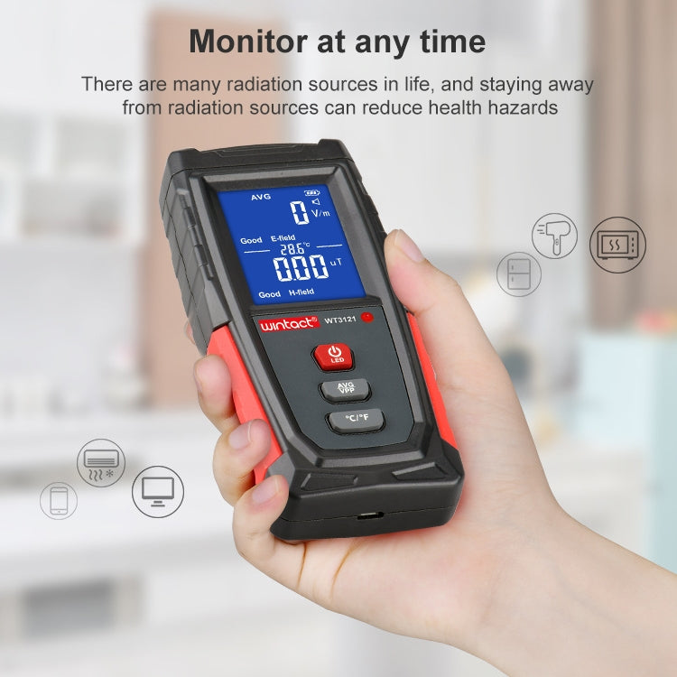 WT3121 Máy đo bức xạ điện từ, máy phát hiện bức xạ thiết bị gia dụng, máy đo bức xạ điện từ, WT3121