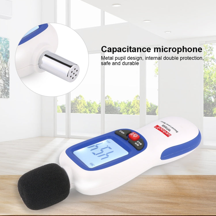 WT85B Máy đo mức âm thanh kỹ thuật số, máy đo decibel, máy đo tiếng ồn kỹ thuật số, máy đo tiếng ồn môi trường, WT85B màu trắng, WT85B màu đen