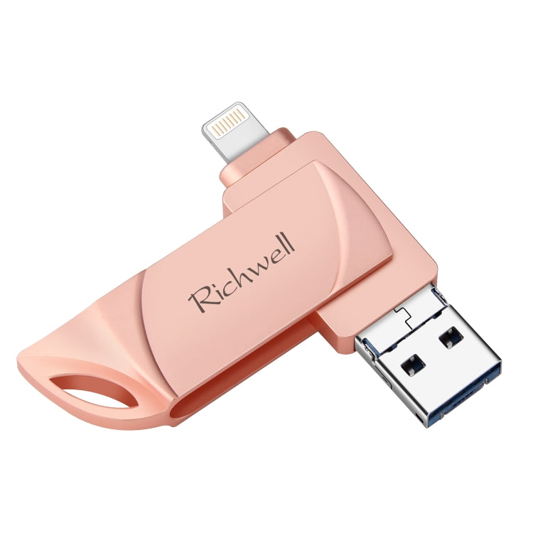 USB Flash Disk Richwell DXZ64 64G 3 trong 1 Micro USB + 8 Pin + USB 3.0 tương thích iPhone & IOS
