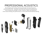 K36 Stereo Wireless Bluetooth Headset Calls Remind Vibration Wear Clip Driver Auriculares Earphone