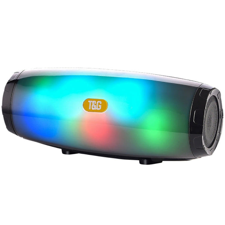 Loa không dây T&G TG165 5W*2 Loa di động với đèn LED nhấp nháy theo nhạc Mp3 AUX USB Đài FM Stereo Loa siêu trầm