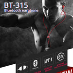 Tai nghe Bluetooth thể thao BT315 tai nghe stereo không dây Bluetooth 4.1 có mic bass thể thao vòng cổ nam châm