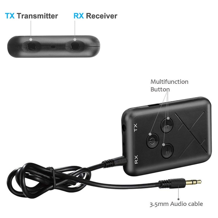 JDEX-TX10 bộ thu và phát âm thanh Bluetooth 4.2 2 trong 1 không dây 3.5mm, JDEX-TX10