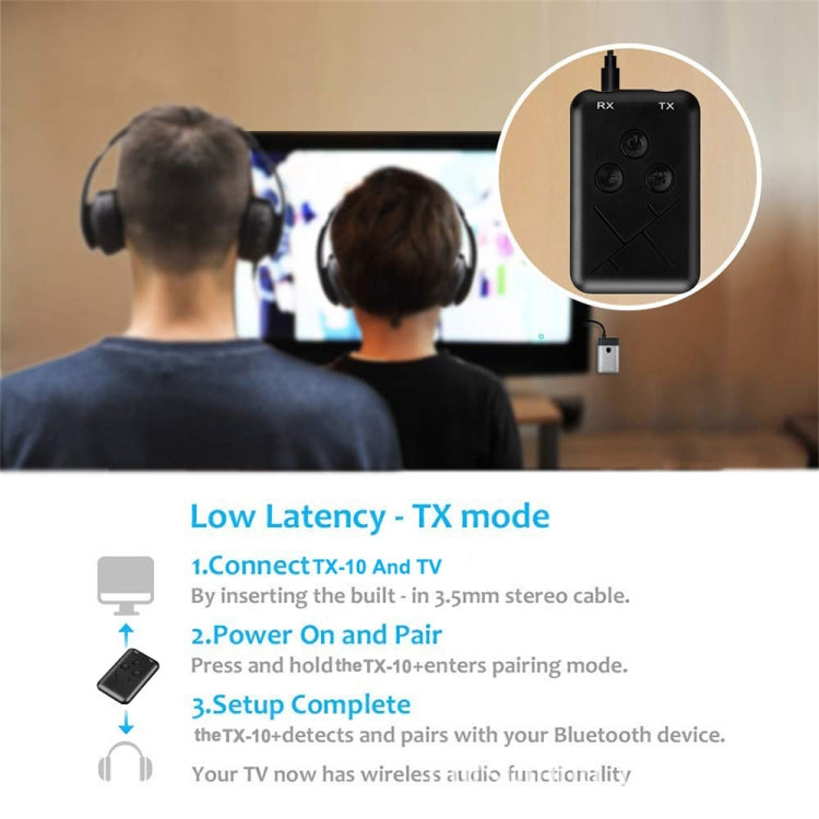 JDEX-TX10 bộ thu và phát âm thanh Bluetooth 4.2 2 trong 1 không dây 3.5mm, JDEX-TX10