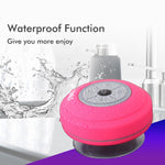 Loa Bluetooth không dây BTS-08 Chống nước Đèn LED Đài FM Loa siêu trầm Loa cột Bluetooth Thẻ TF Loa mini hút chân không cho phòng tắm