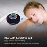Loa Bluetooth không dây BTS-08 Chống nước Đèn LED Đài FM Loa siêu trầm Loa cột Bluetooth Thẻ TF Loa mini hút chân không cho phòng tắm
