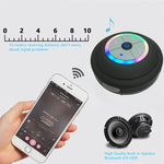Loa Bluetooth không dây BTS-08 Chống nước Đèn LED Đài FM Loa siêu trầm Loa cột Bluetooth Thẻ TF Loa mini hút chân không cho phòng tắm