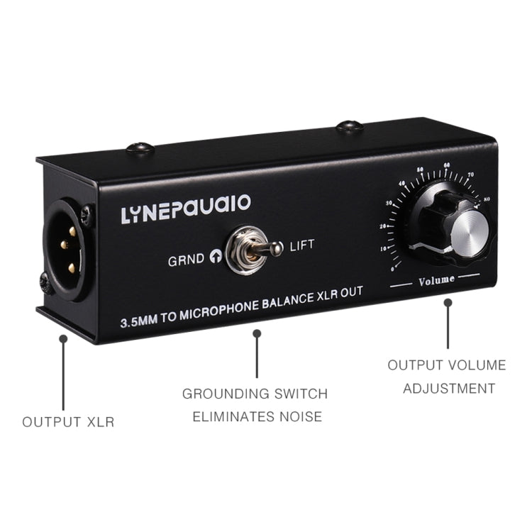 B012 Bộ chuyển đổi tín hiệu stereo chuyên nghiệp sang tín hiệu micro cân bằng đầu ra