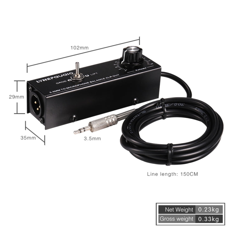 B012 Bộ chuyển đổi tín hiệu stereo chuyên nghiệp sang tín hiệu micro cân bằng đầu ra