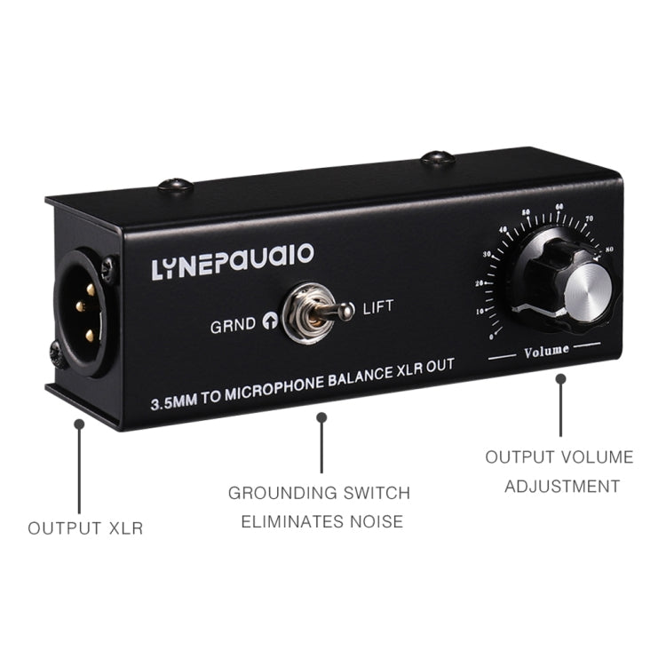 B012 Bộ chuyển đổi tín hiệu stereo chuyên nghiệp sang tín hiệu micro cân bằng đầu ra