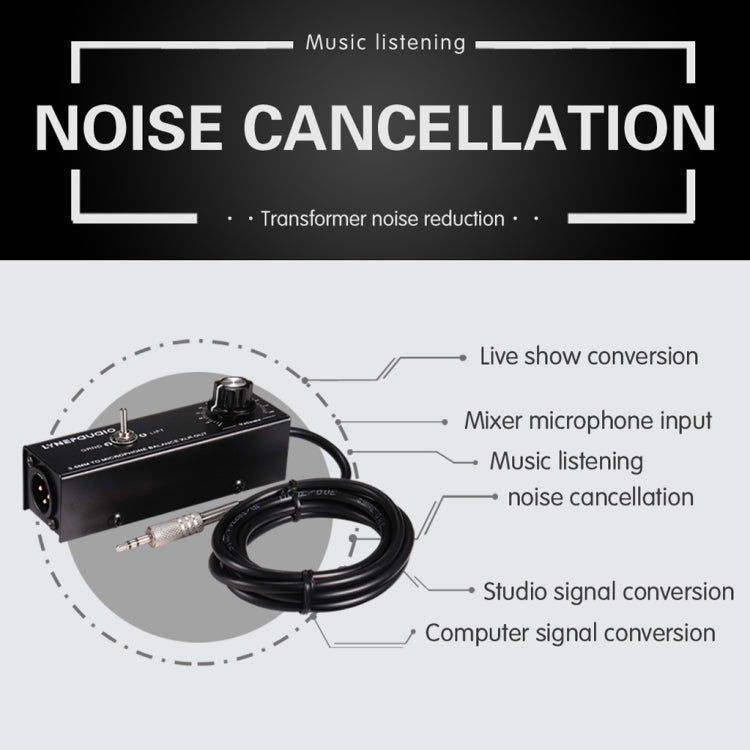 B012 Bộ chuyển đổi tín hiệu stereo chuyên nghiệp sang tín hiệu micro cân bằng đầu ra