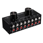 B026 Bộ chuyển đổi chọn nguồn tín hiệu âm thanh 6 vào 2 ra hoặc 2 vào 6 ra, cổng RCA