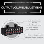 B026 Bộ chuyển đổi chọn nguồn tín hiệu âm thanh 6 vào 2 ra hoặc 2 vào 6 ra, cổng RCA