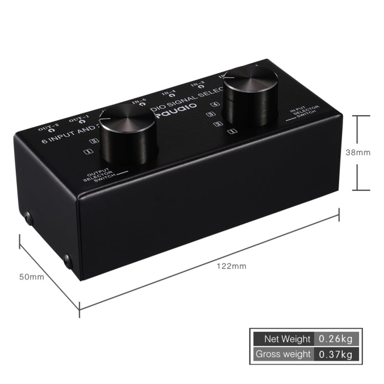 B026 Bộ chuyển đổi chọn nguồn tín hiệu âm thanh 6 vào 2 ra hoặc 2 vào 6 ra, cổng RCA