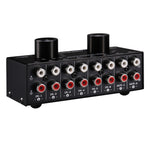B026 Bộ chuyển đổi chọn nguồn tín hiệu âm thanh 6 vào 2 ra hoặc 2 vào 6 ra, cổng RCA