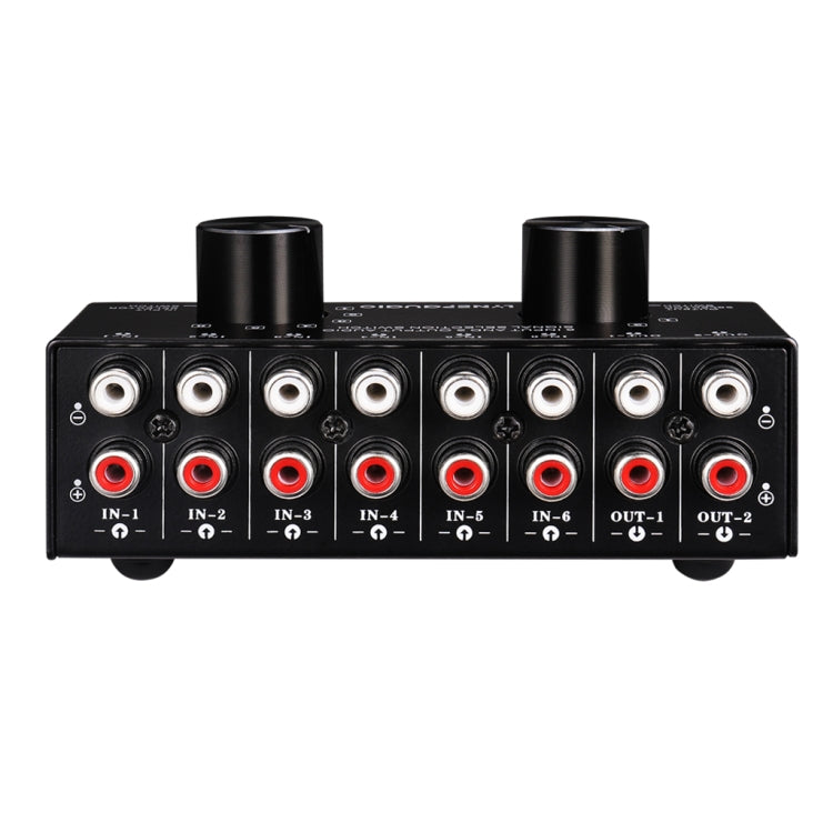 B026 Bộ chuyển đổi chọn nguồn tín hiệu âm thanh 6 vào 2 ra hoặc 2 vào 6 ra, cổng RCA