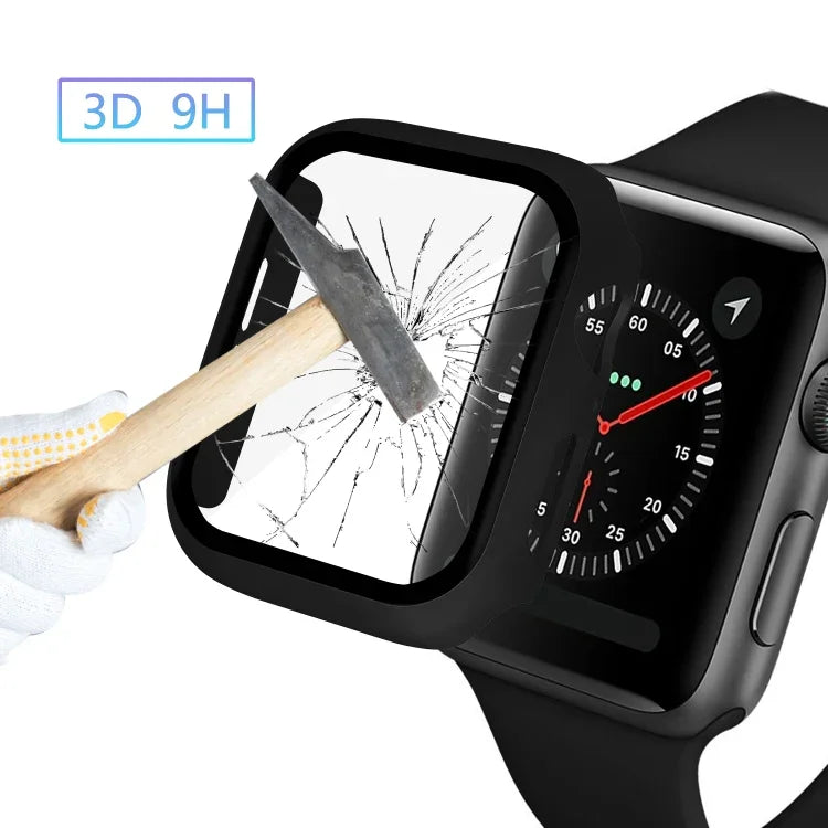 Ốp PC bảo vệ toàn diện ENKAY Hat-prince + kính cường lực cho Apple Watch Series 6 / 5 / 4 / SE 3 / SE 2 / SE 1 44mm