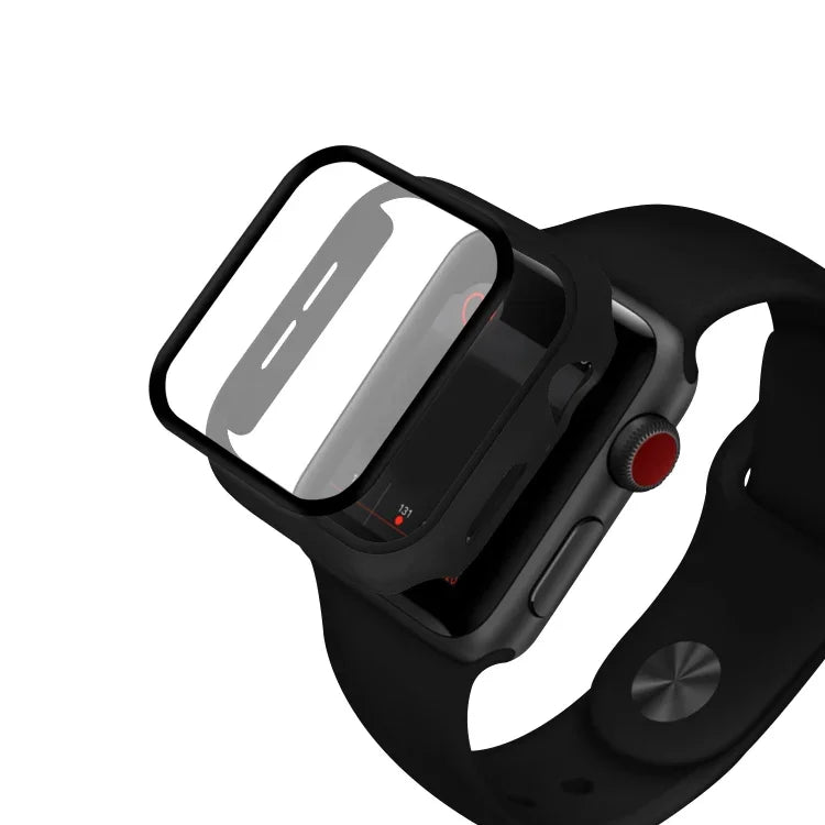Ốp PC bảo vệ toàn diện ENKAY Hat-prince + kính cường lực cho Apple Watch Series 6 / 5 / 4 / SE 3 / SE 2 / SE 1 44mm