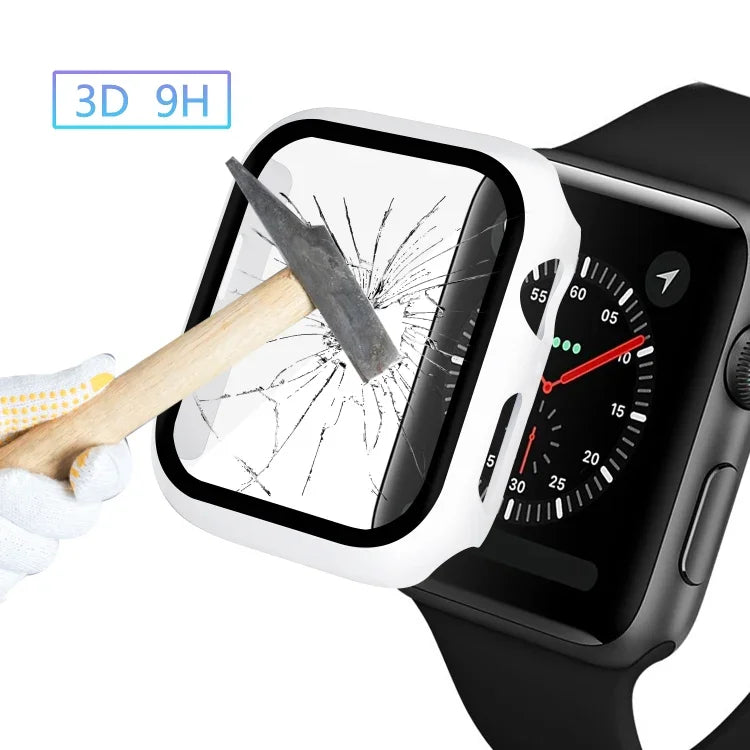 Ốp PC bảo vệ toàn diện ENKAY Hat-prince + kính cường lực cho Apple Watch Series 6 / 5 / 4 / SE 3 / SE 2 / SE 1 44mm