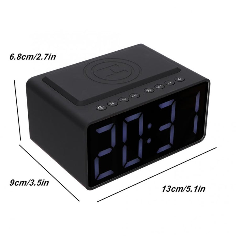 Loa Bluetooth sạc không dây AEC BT508 kiêm đồng hồ báo thức LED và pin dự phòng ba trong một