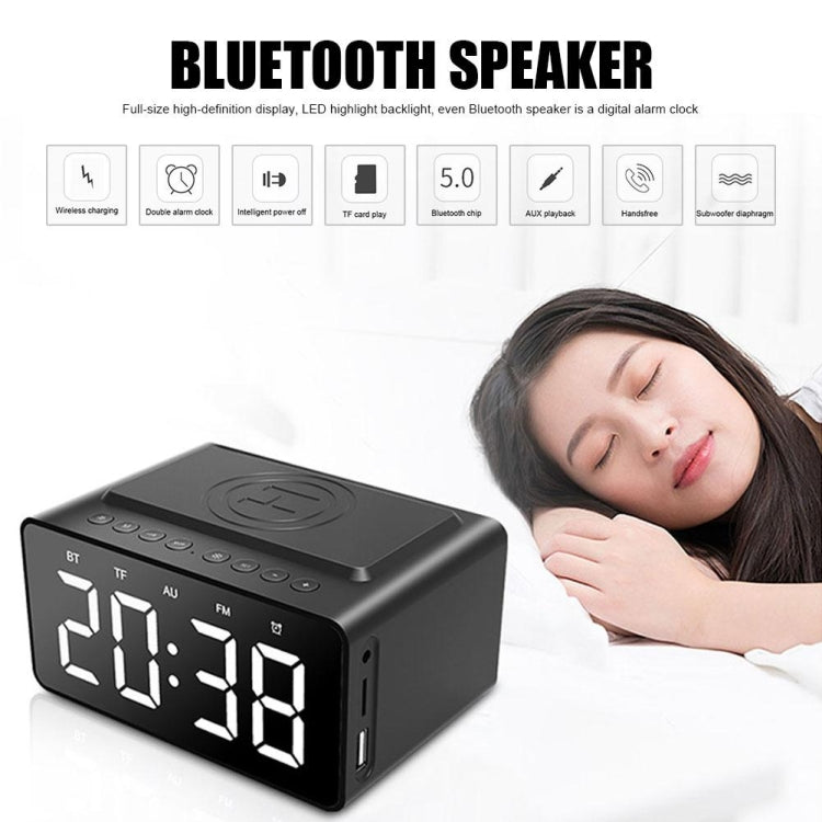 Loa Bluetooth sạc không dây AEC BT508 kiêm đồng hồ báo thức LED và pin dự phòng ba trong một