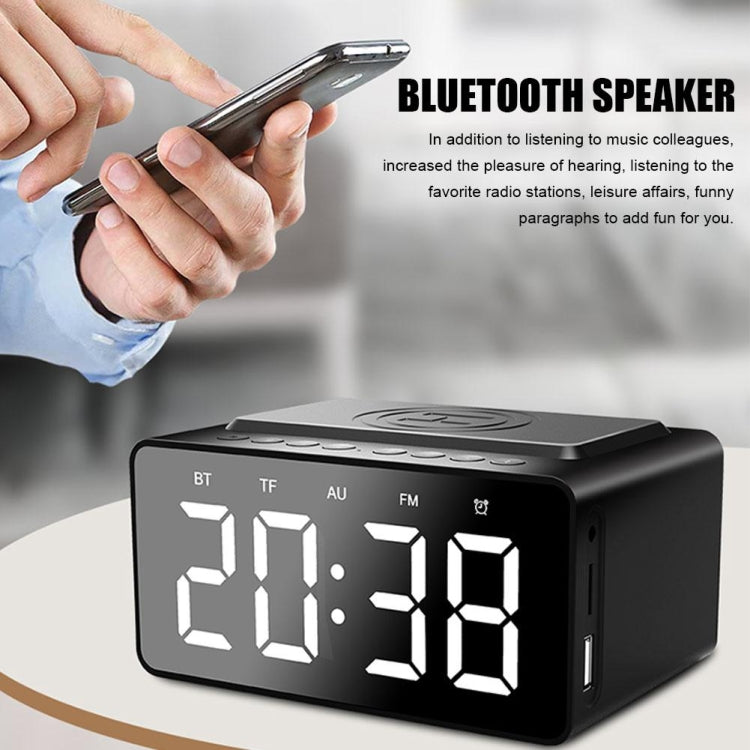 Loa Bluetooth sạc không dây AEC BT508 kiêm đồng hồ báo thức LED và pin dự phòng ba trong một
