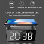 Loa Bluetooth sạc không dây AEC BT508 kiêm đồng hồ báo thức LED và pin dự phòng ba trong một