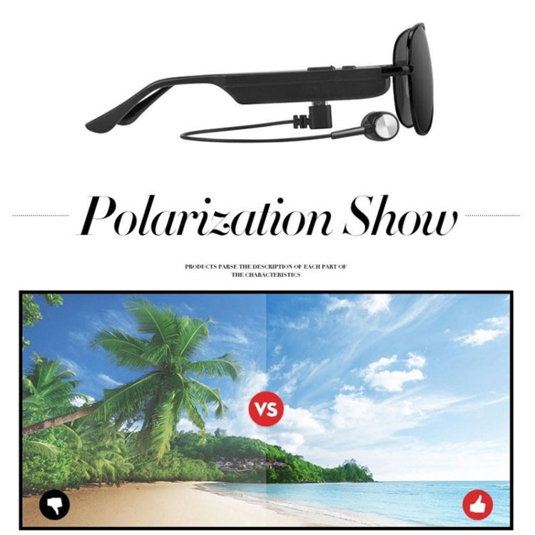 Tai nghe không dây A8 Bluetooth kính râm, tai nghe nhạc thông minh, tai nghe rảnh tay có mic, A8