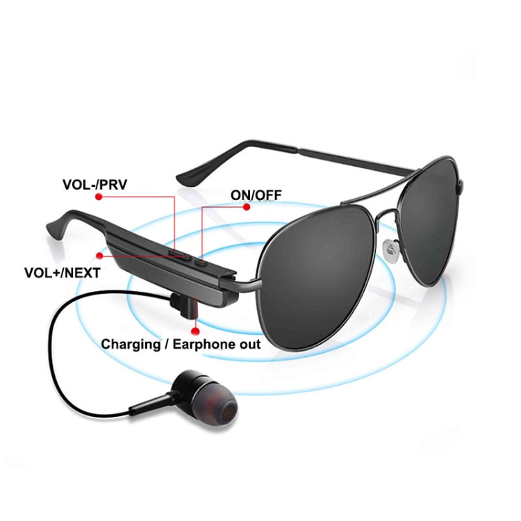 Tai nghe không dây A8 Bluetooth kính râm, tai nghe nhạc thông minh, tai nghe rảnh tay có mic, A8