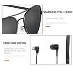 Tai nghe không dây A8 Bluetooth kính râm, tai nghe nhạc thông minh, tai nghe rảnh tay có mic, A8