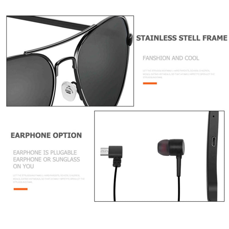 Tai nghe không dây A8 Bluetooth kính râm, tai nghe nhạc thông minh, tai nghe rảnh tay có mic, A8