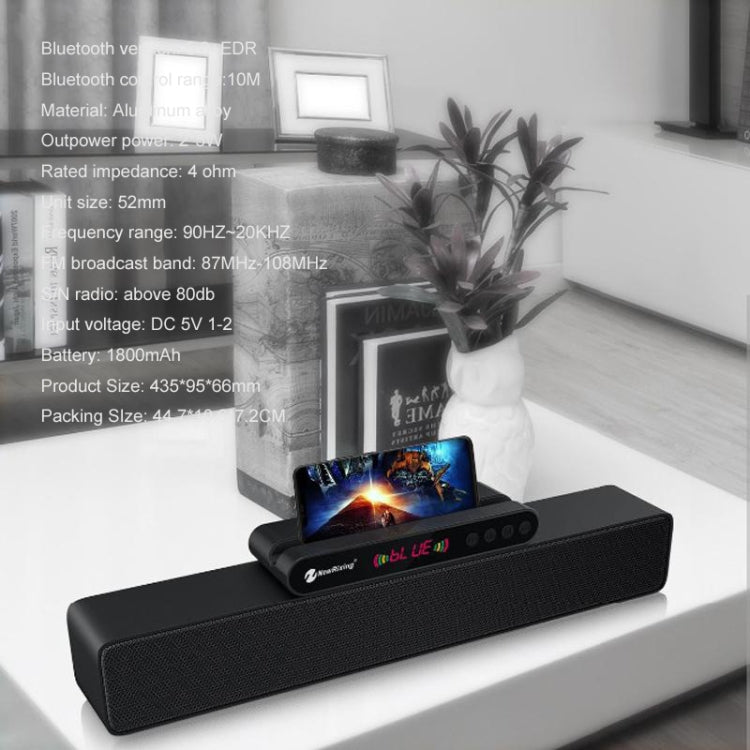 Loa di động Bluetooth LED Newrixing NR5017 kết nối TWS Hệ thống âm thanh loa công suất 10W Stereo Surround