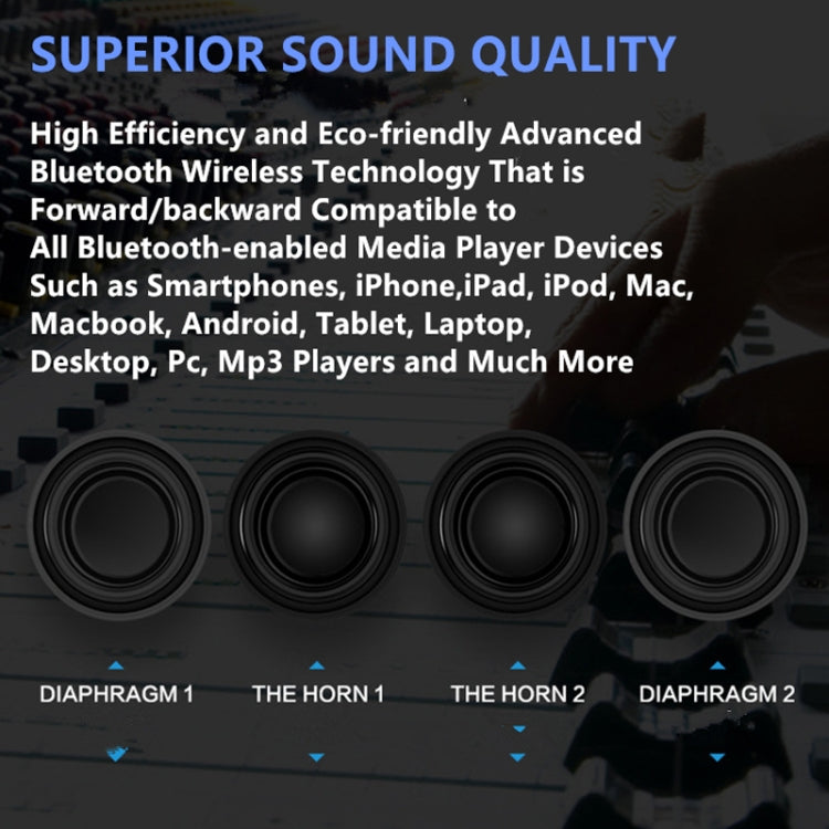 Loa di động Bluetooth LED Newrixing NR5017 kết nối TWS Hệ thống âm thanh loa công suất 10W Stereo Surround