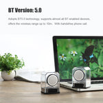 Loa Bluetooth trong suốt TWS di động BT628 10W với đế kết nối từ tính, loa bass subwoofer stereo ngoài trời
