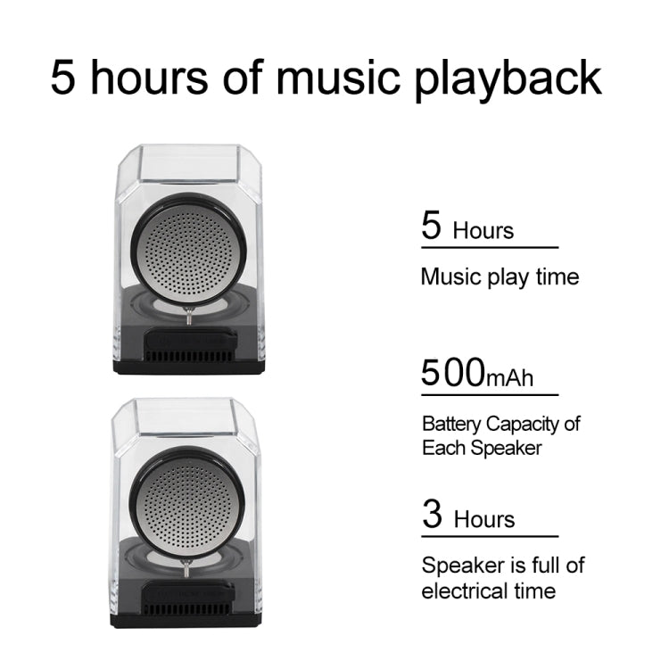 Loa Bluetooth trong suốt TWS di động BT628 10W với đế kết nối từ tính, loa bass subwoofer stereo ngoài trời