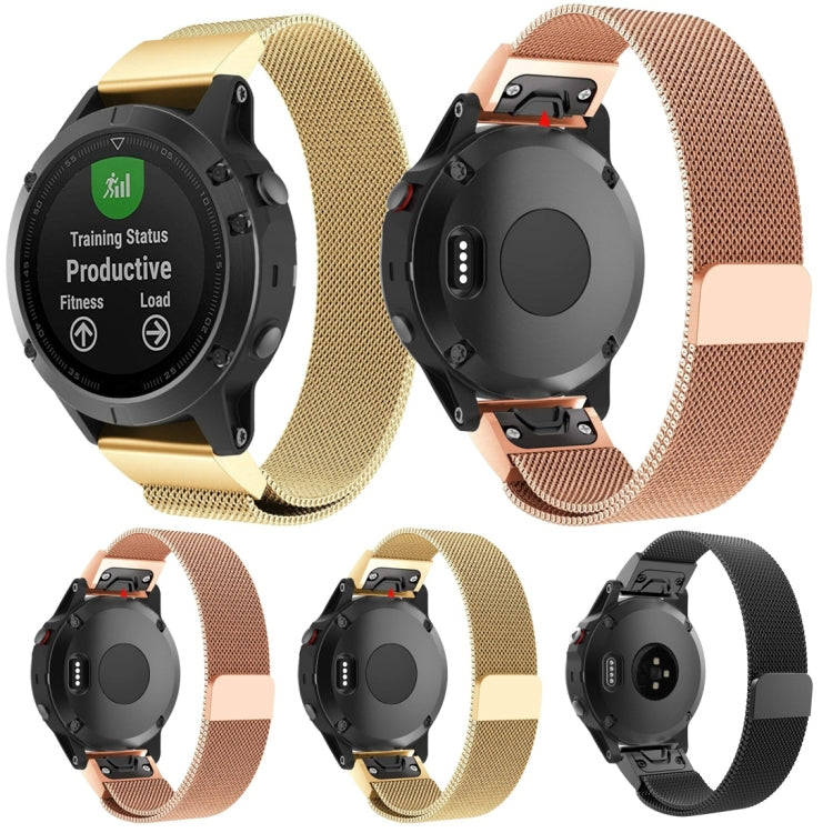 For Garmin Fenix 5 Milan Metal Stainless Steel Metal Watchband, 20MM, 22MM, 26MM