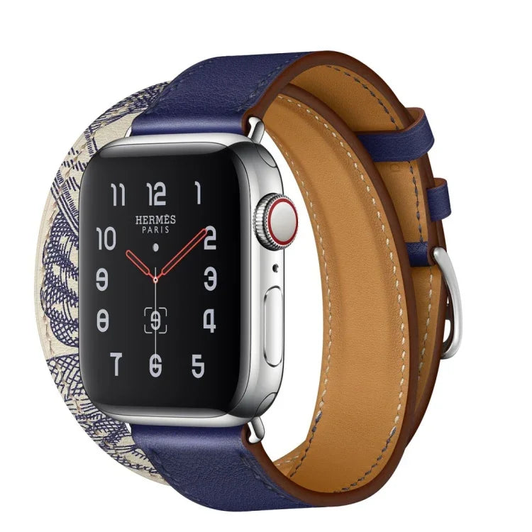 Dây đồng hồ in lụa phổ thông hai vòng cho Apple Watch thế hệ 3 / 2 / 1 42mm