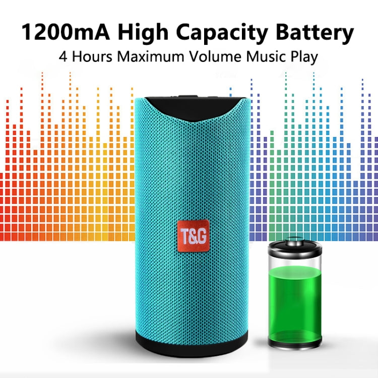 Loa Bluetooth di động TG113, chống nước, loa stereo ngoài trời, hộp âm bass MP3 có radio FM