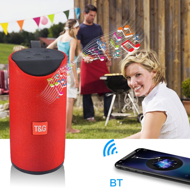 Loa Bluetooth di động TG113, chống nước, loa stereo ngoài trời, hộp âm bass MP3 có radio FM
