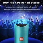 Loa Bluetooth di động TG113, chống nước, loa stereo ngoài trời, hộp âm bass MP3 có radio FM