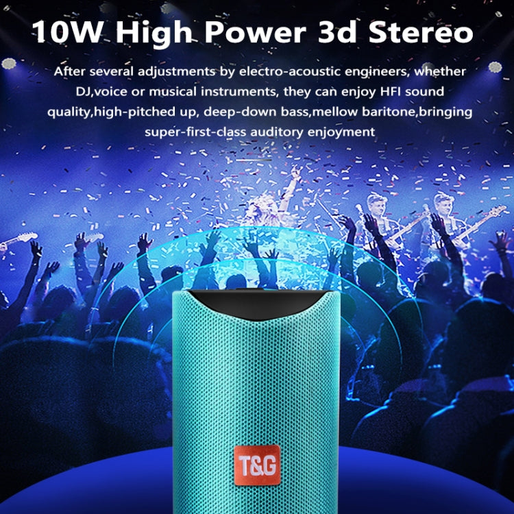 Loa Bluetooth di động TG113, chống nước, loa stereo ngoài trời, hộp âm bass MP3 có radio FM