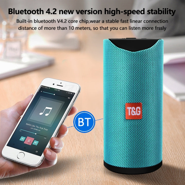 Loa Bluetooth di động TG113, chống nước, loa stereo ngoài trời, hộp âm bass MP3 có radio FM