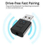 Bộ thu Bluetooth USB 5.0 BT005, loa khuếch đại âm thanh AUX, adapter Bluetooth stereo không dây cho ô tô