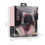 Tai nghe Bluetooth 5.0 tai mèo dễ thương gập được trên tai stereo không dây có mic / đèn LED / radio FM / thẻ TF, SYA00833501F, SYA00833501A, SYA00833501B, SYA00833501C, SYA00833501D, SYA00833501E
